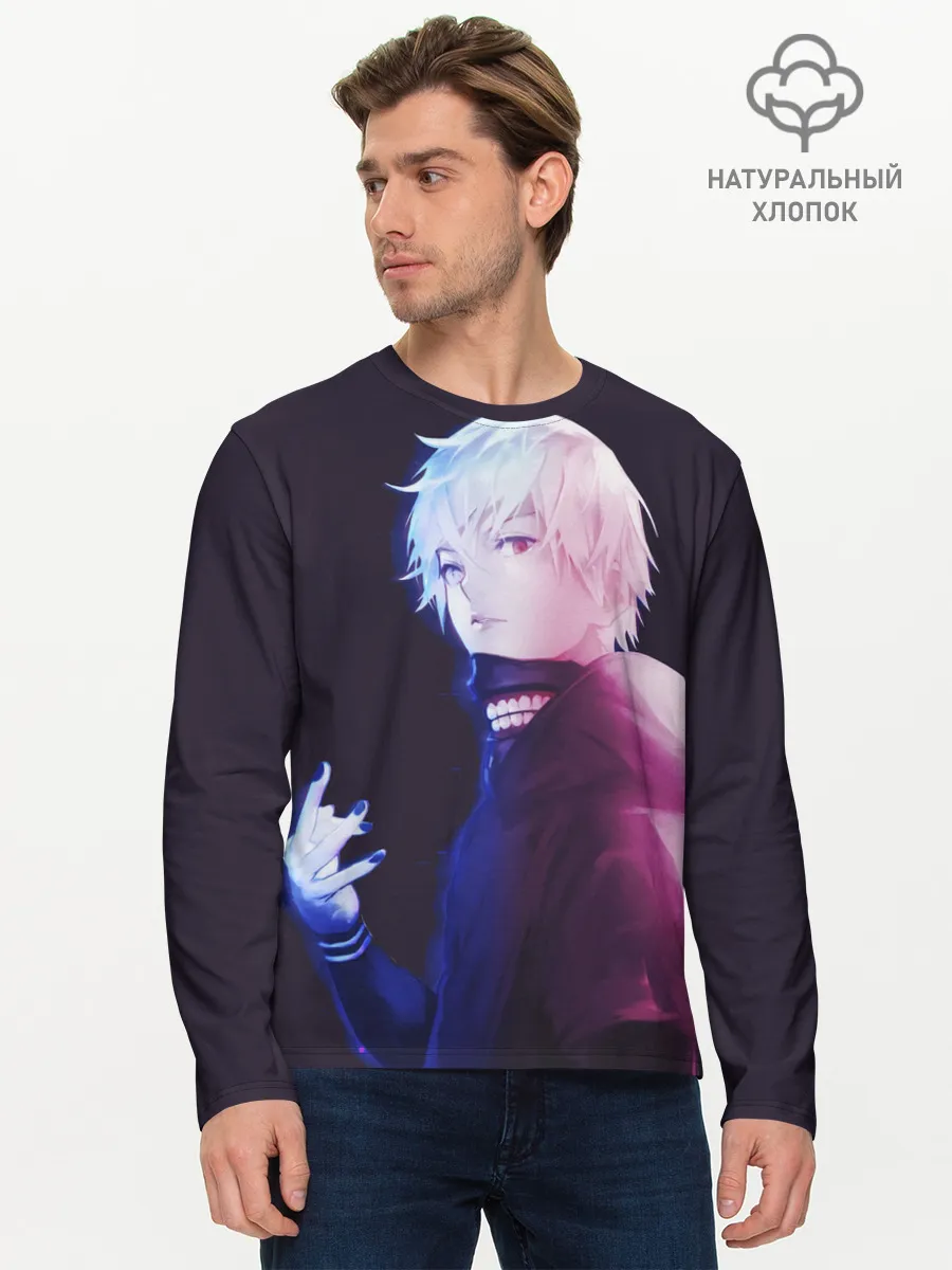 Мужской лонгслив базовый / Kaneki Ken обернулся