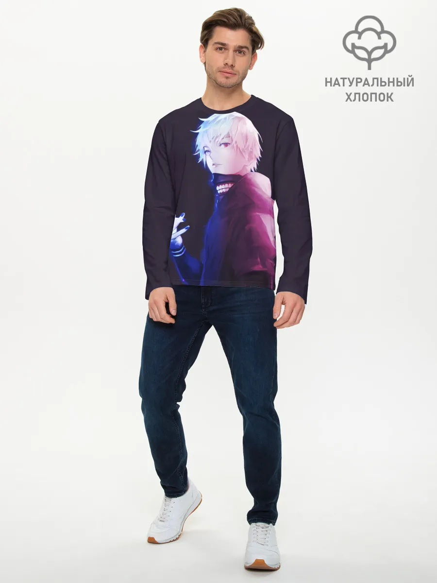 Мужской лонгслив базовый / Kaneki Ken обернулся