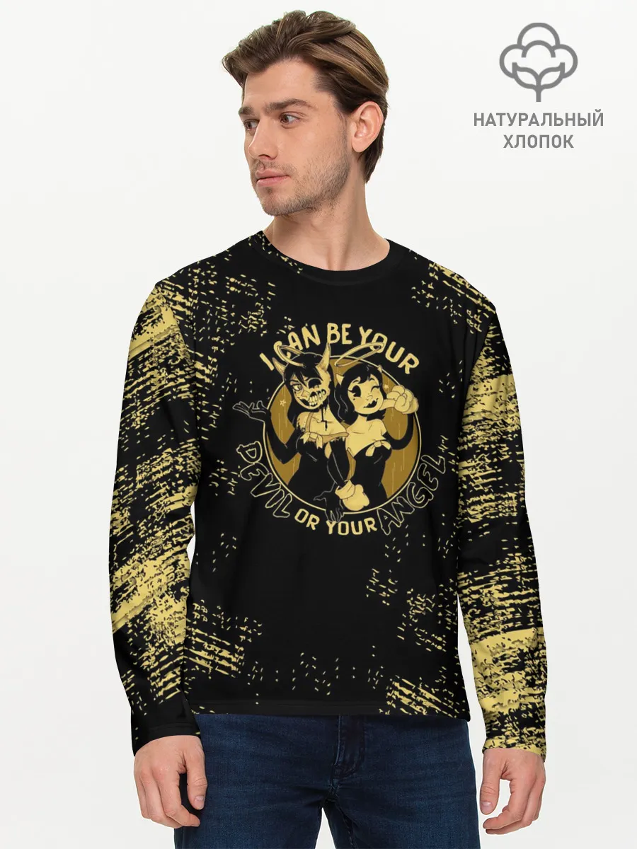 Мужской лонгслив базовый / Bendy And The Ink Machine