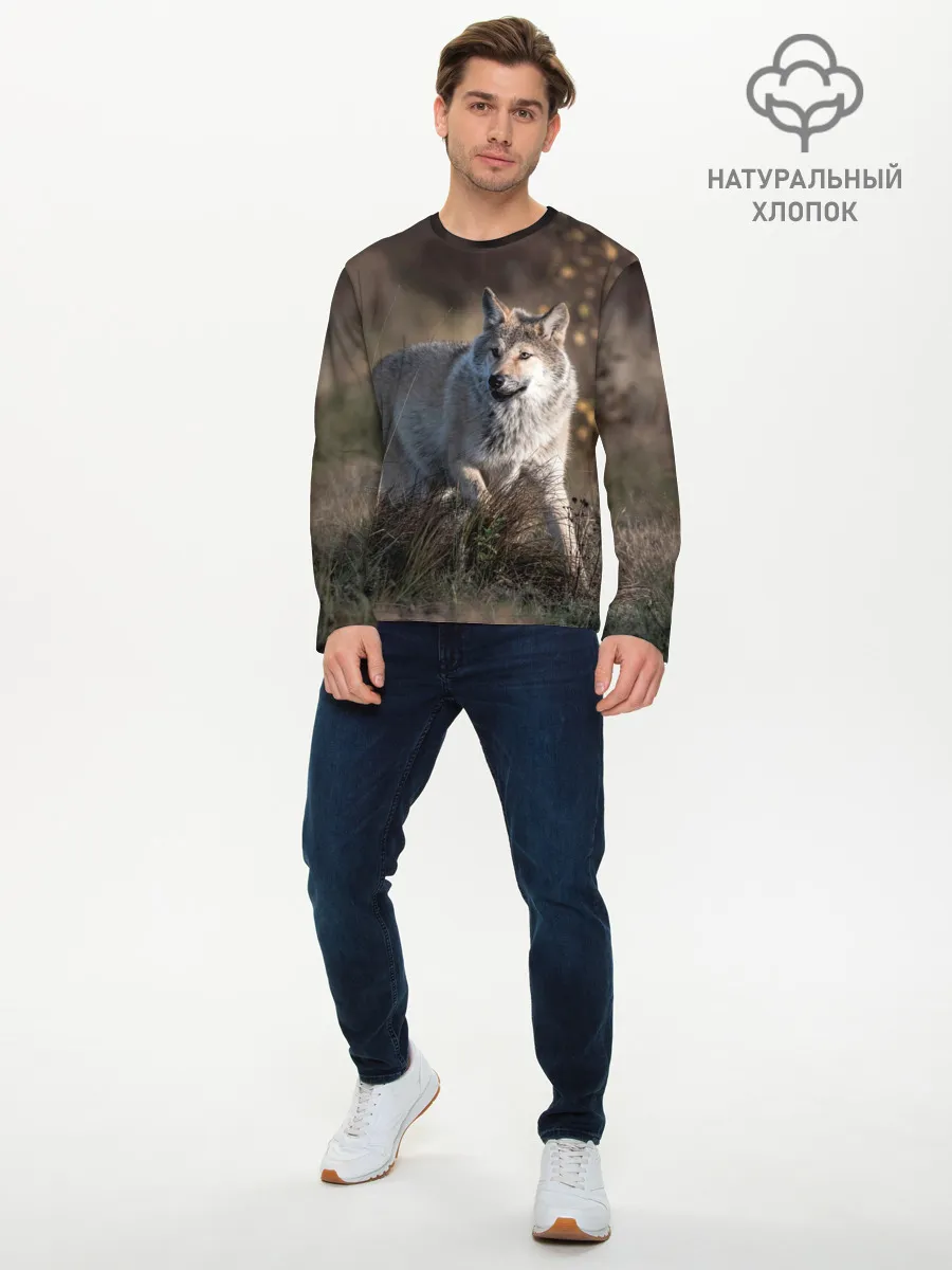 Мужской лонгслив базовый / WOLF