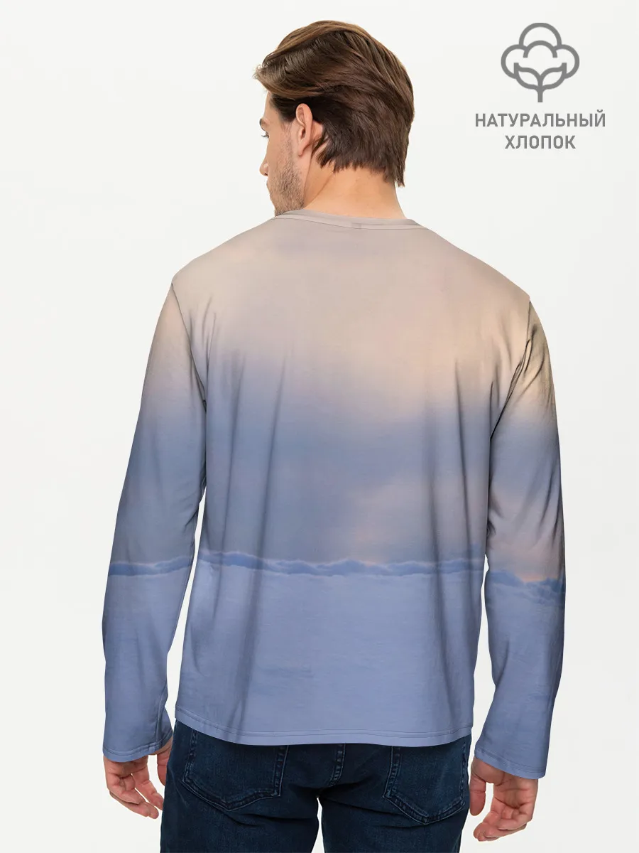 Мужской лонгслив базовый / Лисичка