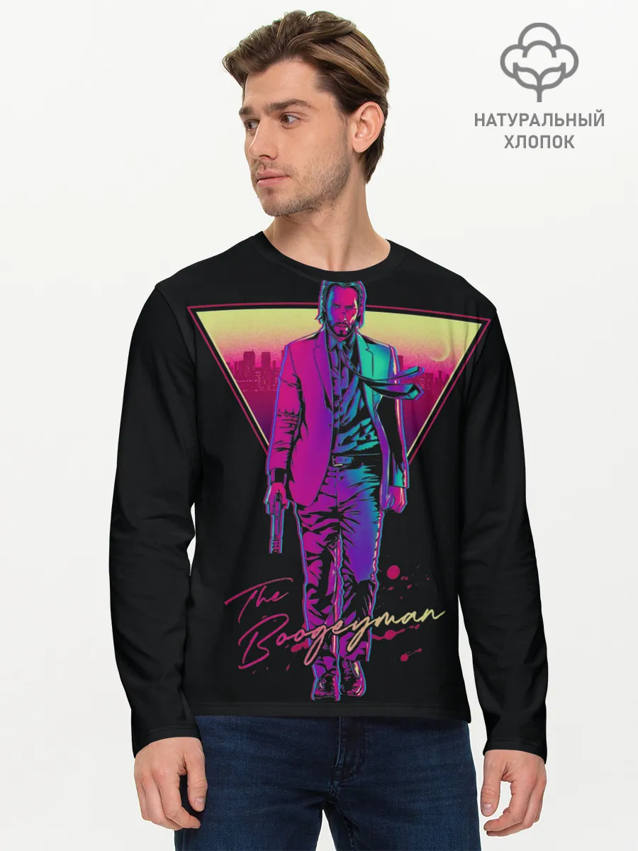 Мужской лонгслив базовый / Киану Ривз | John Wick