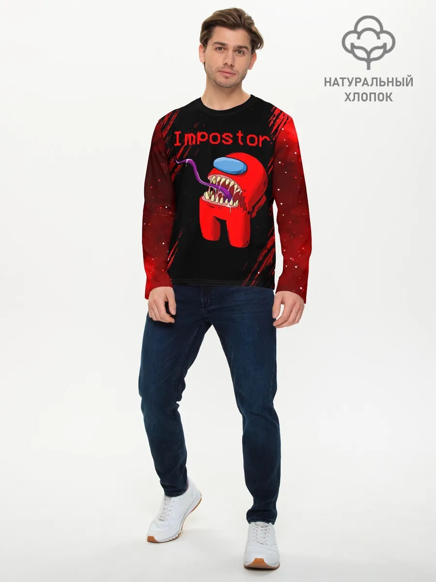 Мужской лонгслив базовый / AMONG US - IMPOSTOR