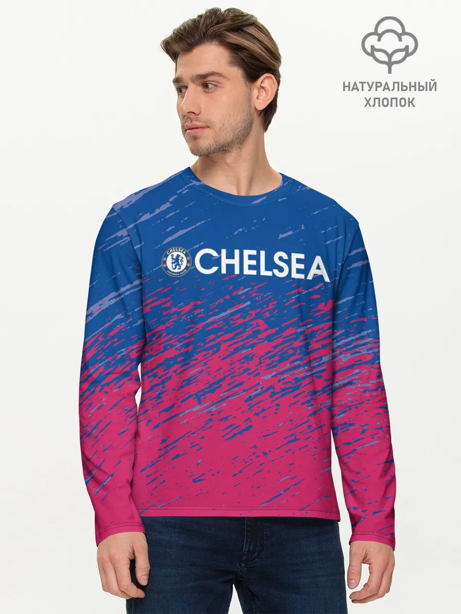 Мужской лонгслив базовый / Chelsea / Челси.