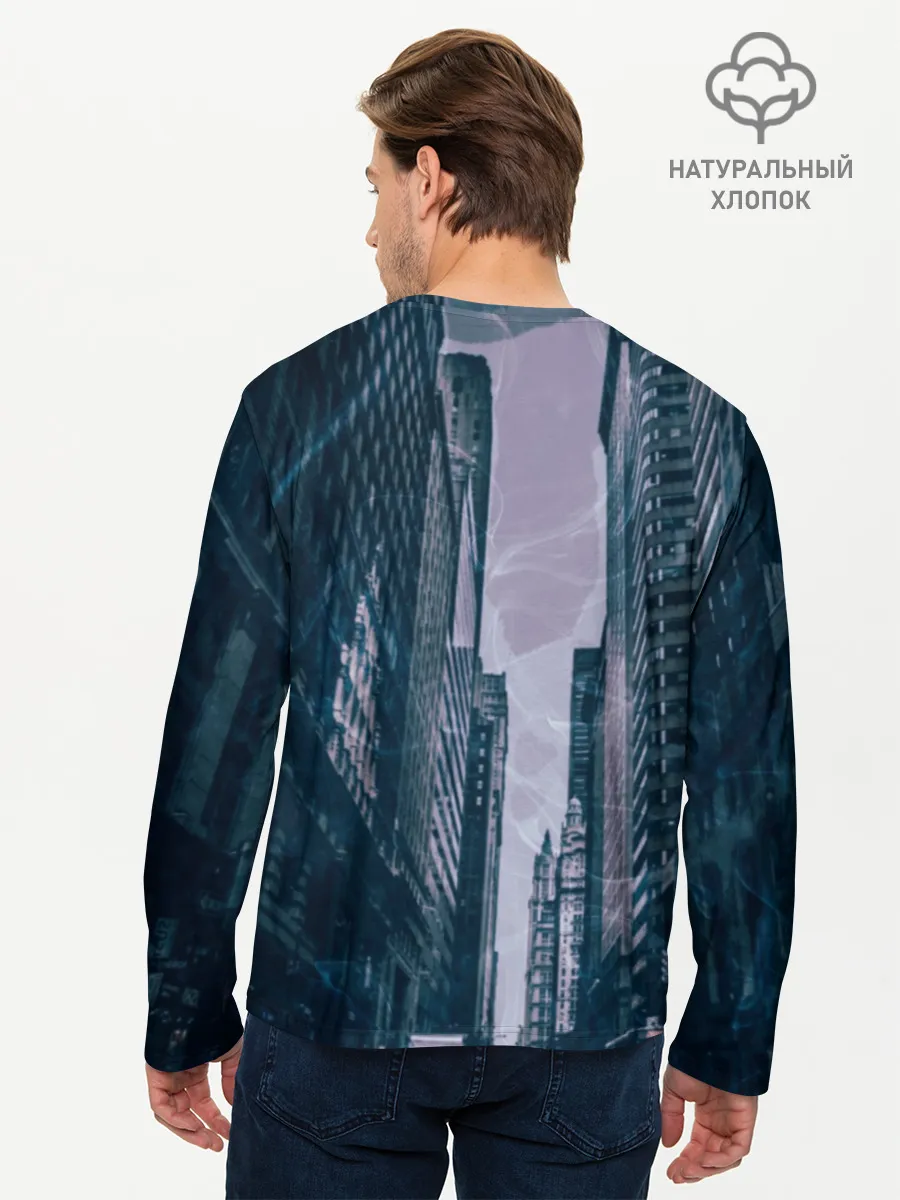 Мужской лонгслив базовый / Zero Two в большом городе