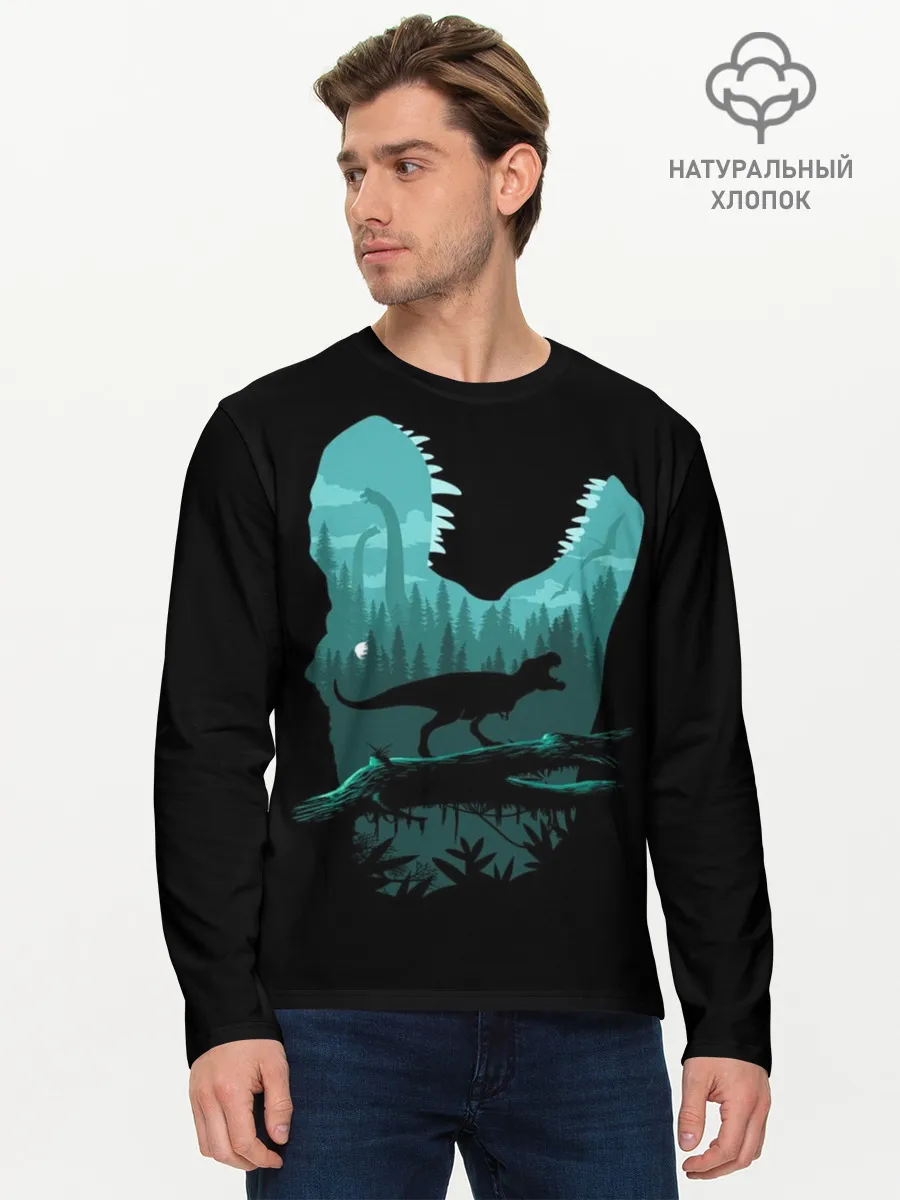 Мужской лонгслив базовый / T-Rex