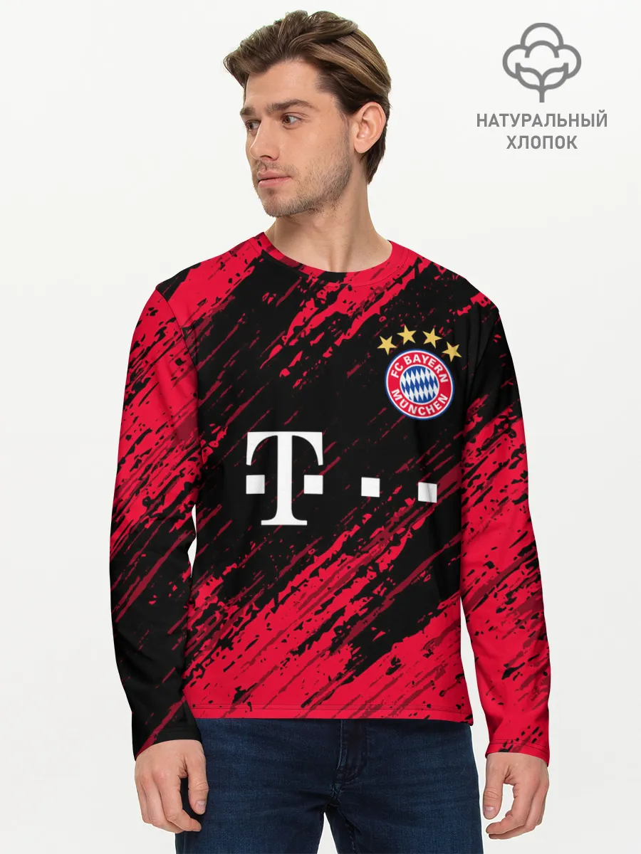 Мужской лонгслив базовый / BAYERN MUNCHEN / БАВАРИЯ.