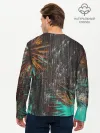 Мужской лонгслив базовый / Palm glitch art
