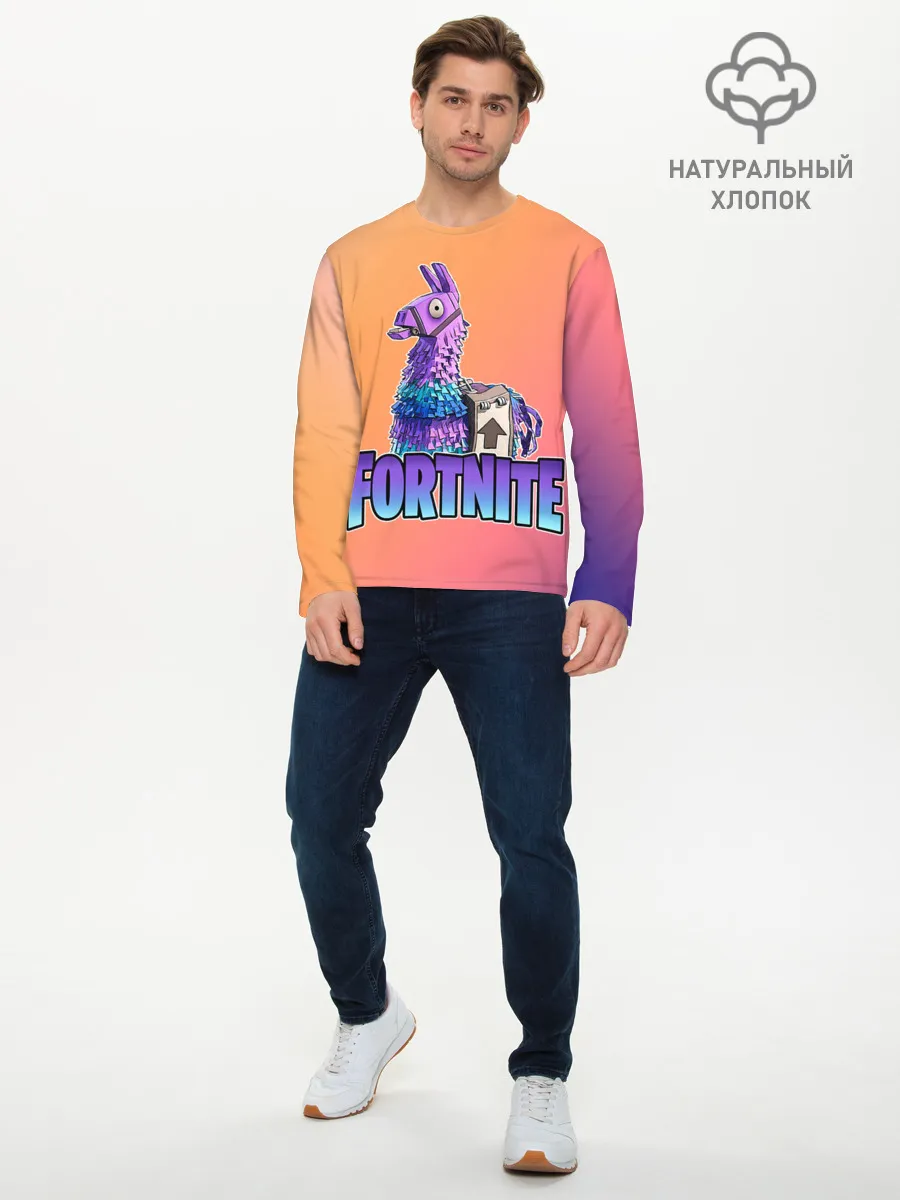 Мужской лонгслив базовый / Fortnite | Lama