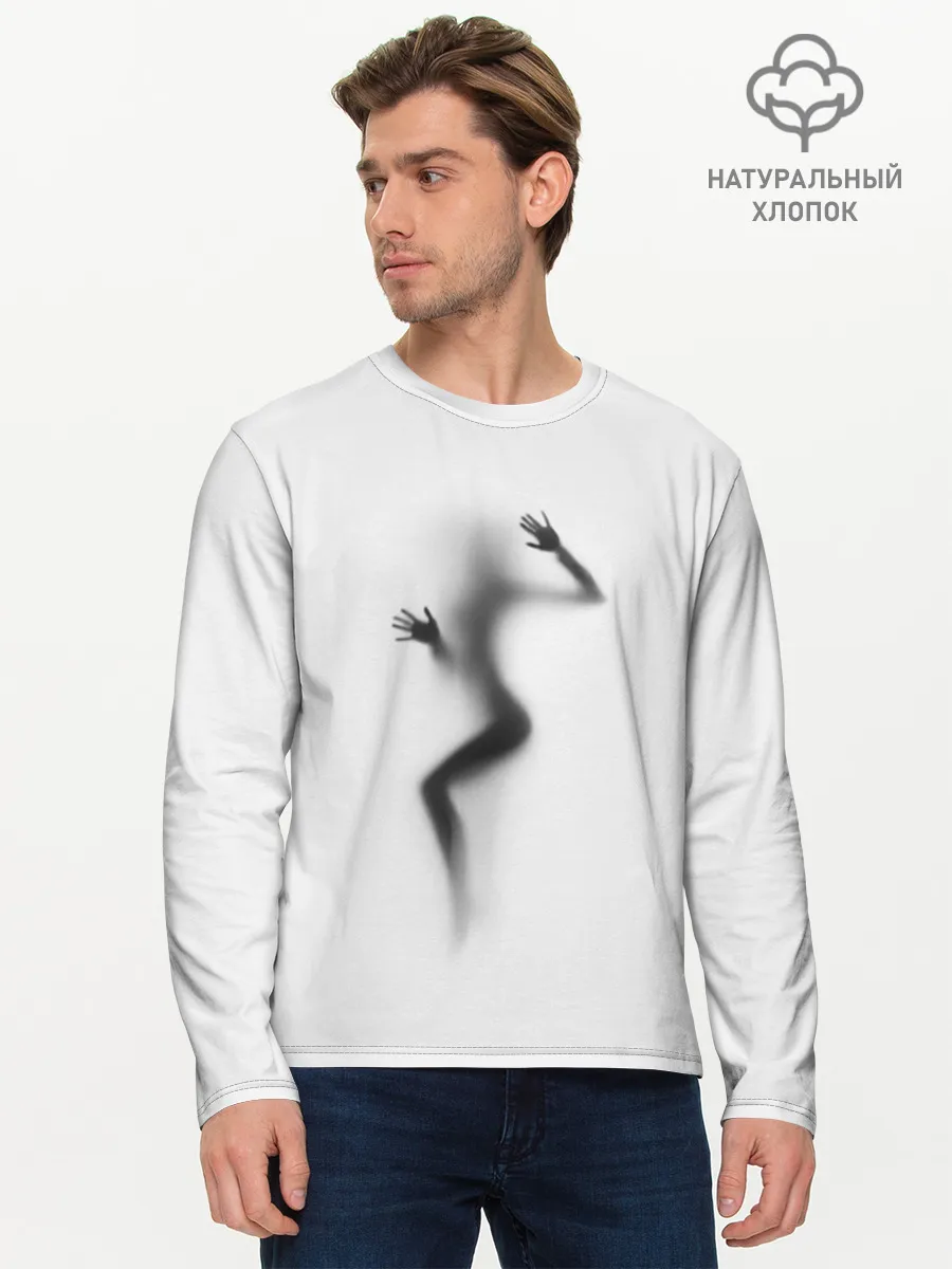 Мужской лонгслив базовый / ДЕВУШКА ЗА СТЕКЛОМ