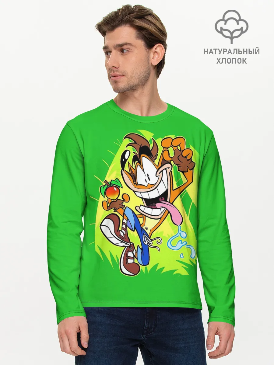 Мужской лонгслив базовый / CRASH BANDICOOT