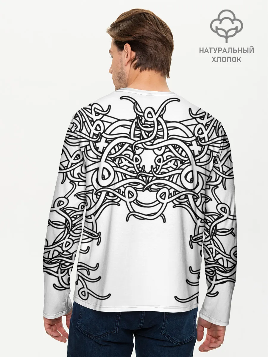 Мужской лонгслив базовый / Фэнтези мотылёк