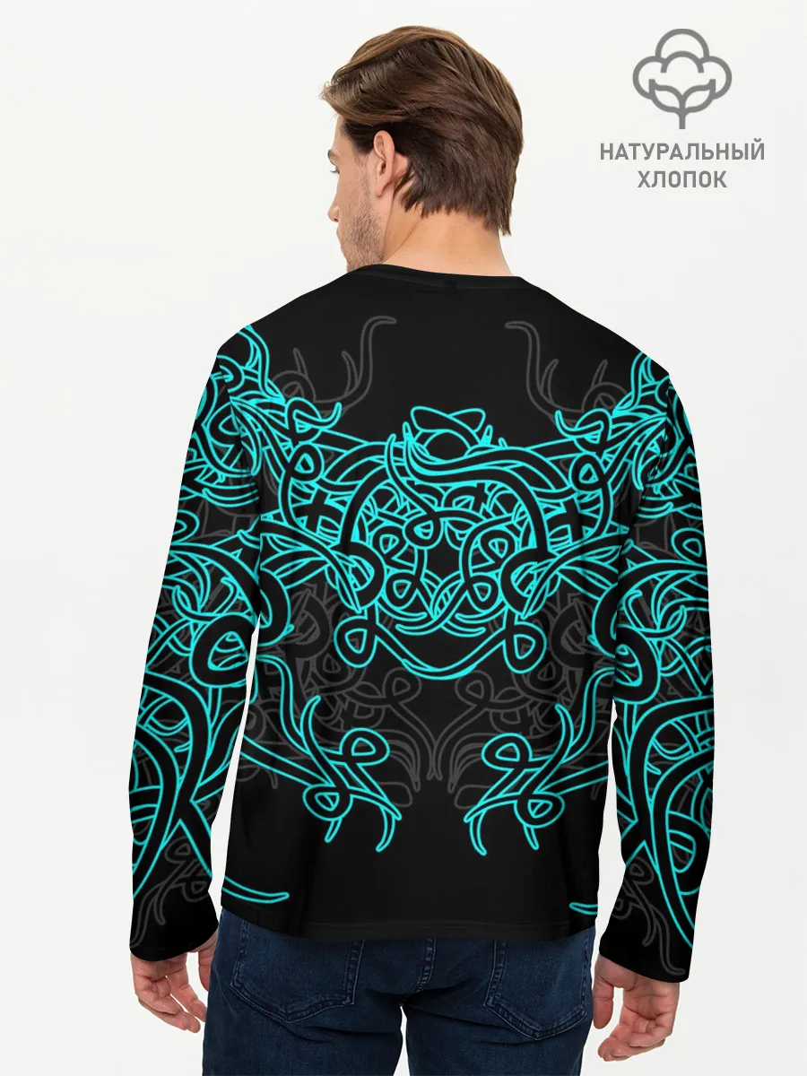 Мужской лонгслив базовый / Узоры магия