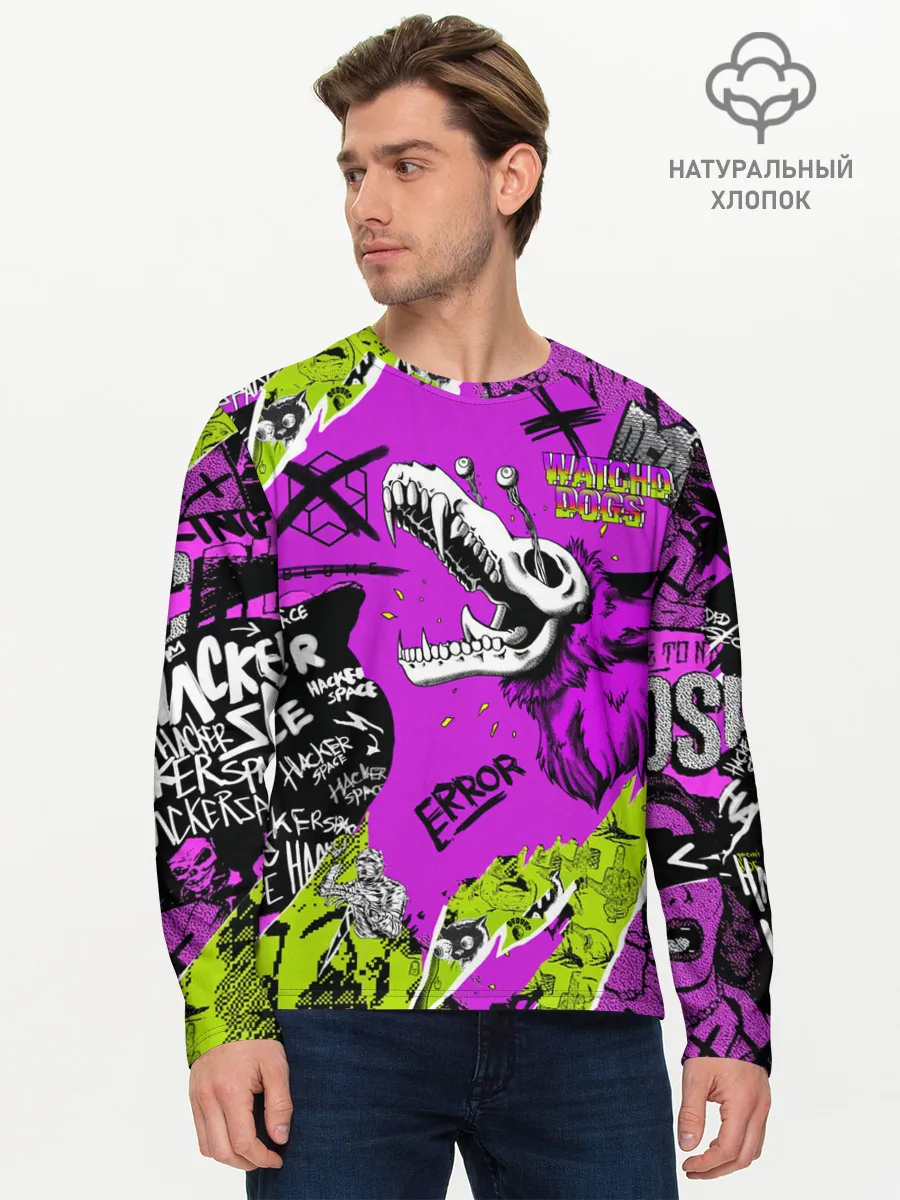 Мужской лонгслив базовый / Watch Dogs: Legion