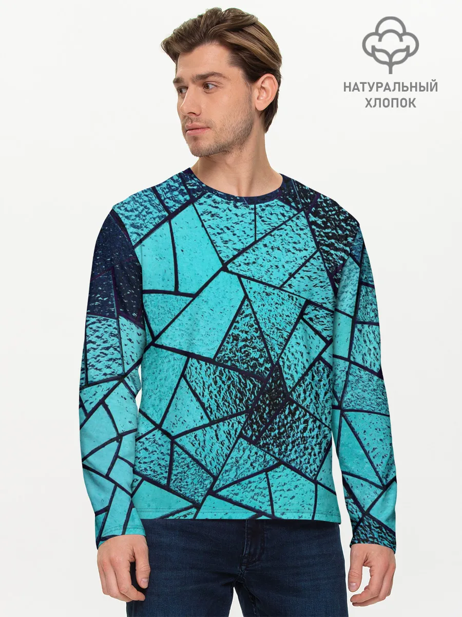 Мужской лонгслив базовый / НЕОНОВЫЙ ВИТРАЖ