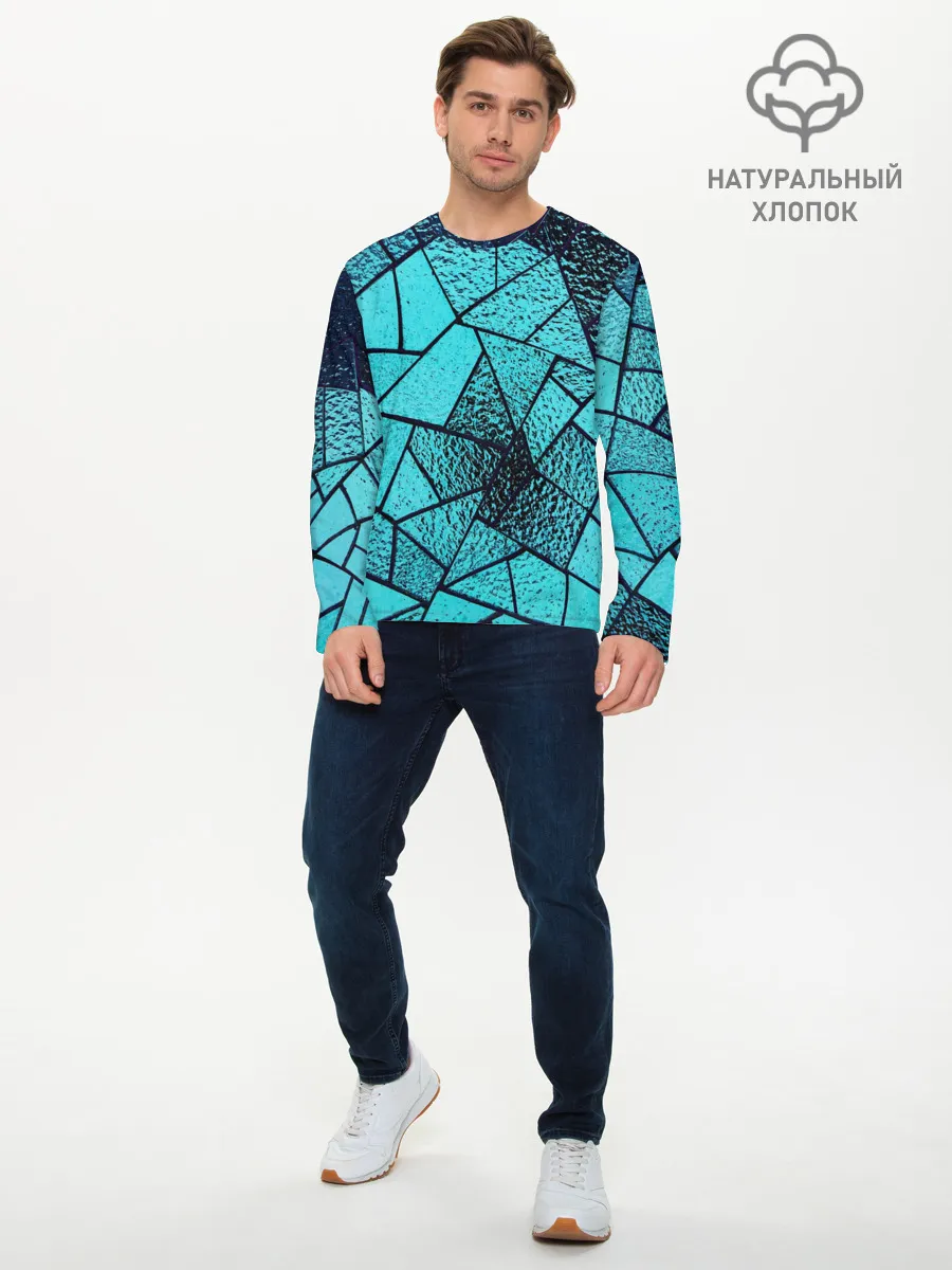 Мужской лонгслив базовый / НЕОНОВЫЙ ВИТРАЖ