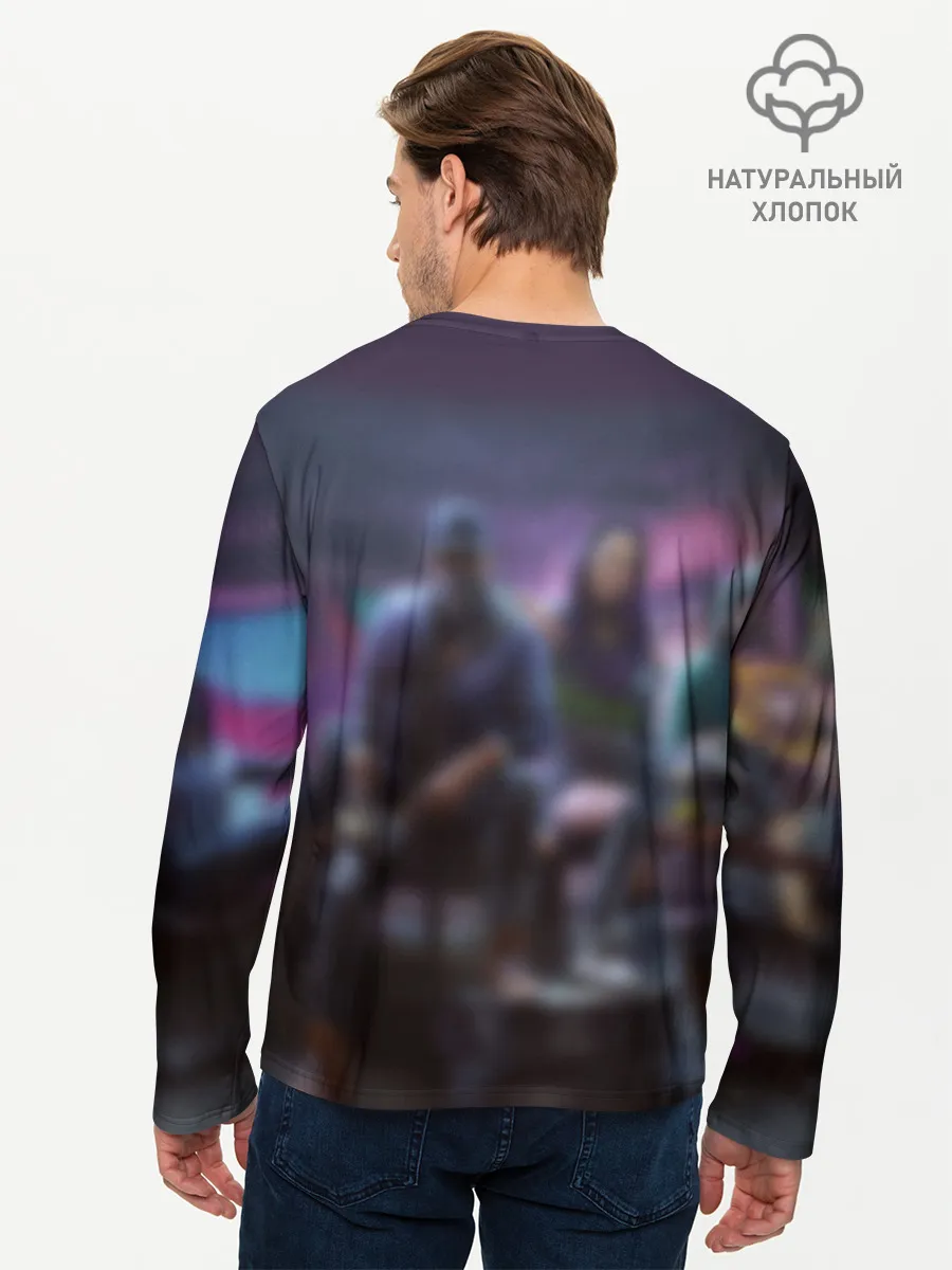 Мужской лонгслив базовый / Watch dogs