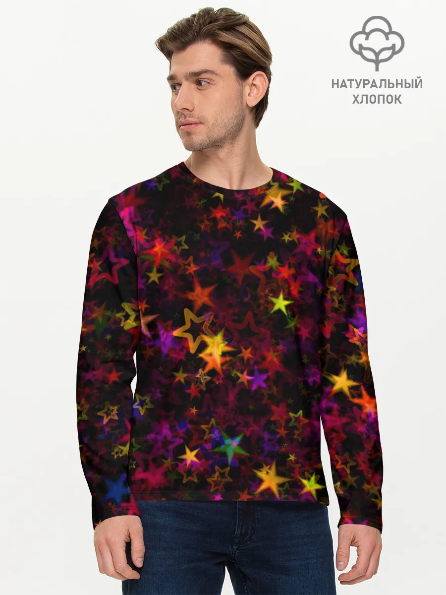 Мужской лонгслив базовый / Stars
