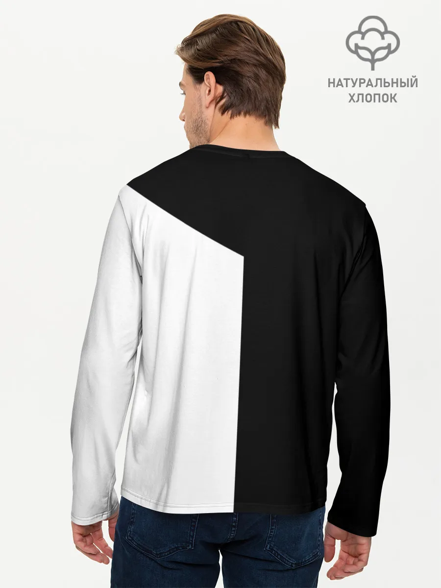 Мужской лонгслив базовый / ЕСЛИ НЕ ХОЧЕШЬ УМЕРЕТЬ, ПОДУМАЙ ЕЩЕ РАЗ