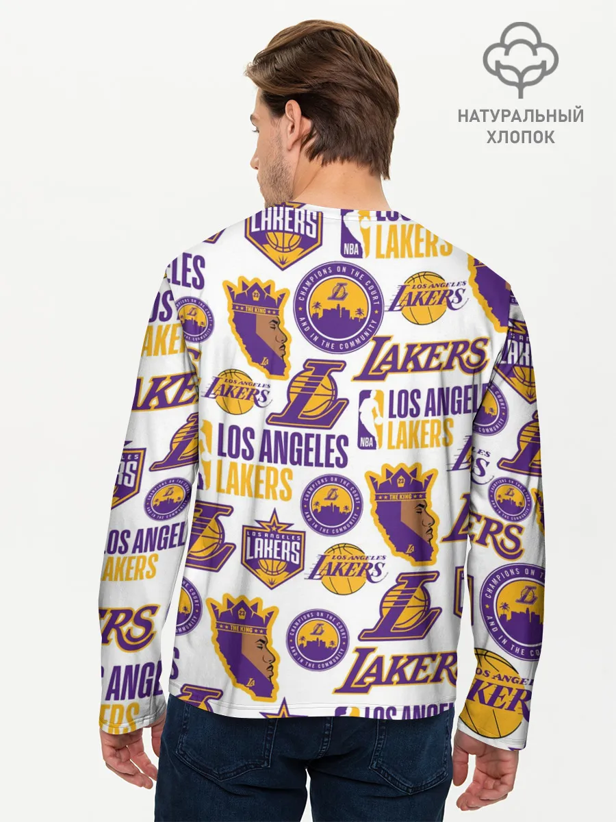 Мужской лонгслив базовый / LAKERS LOGO