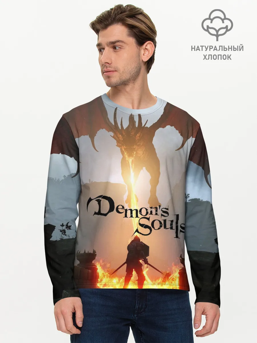 Мужской лонгслив базовый / Demons Souls