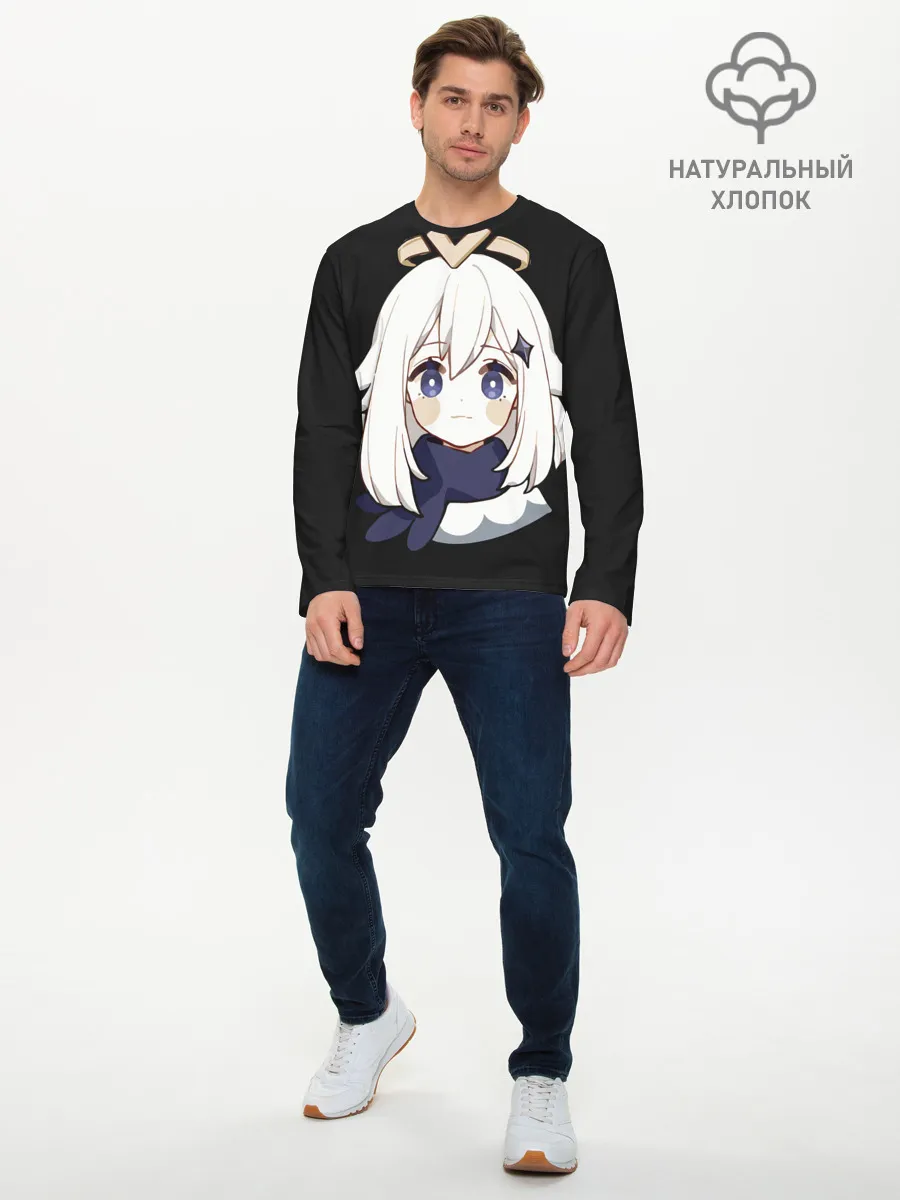 Мужской лонгслив базовый / Genshin Impact Paimon