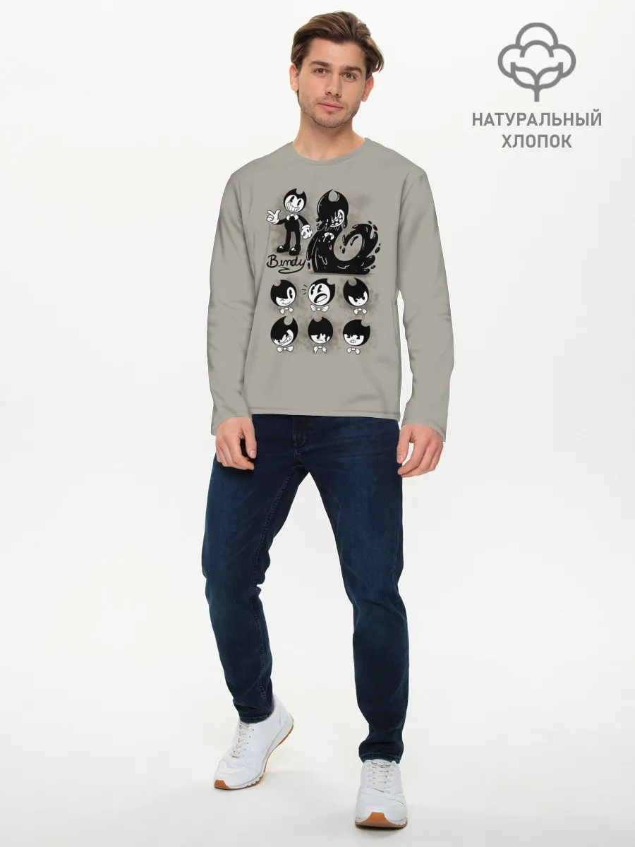 Мужской лонгслив базовый / Bendy And The Ink Machine