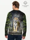 Мужской лонгслив базовый / ТИГР В ЛЕСУ
