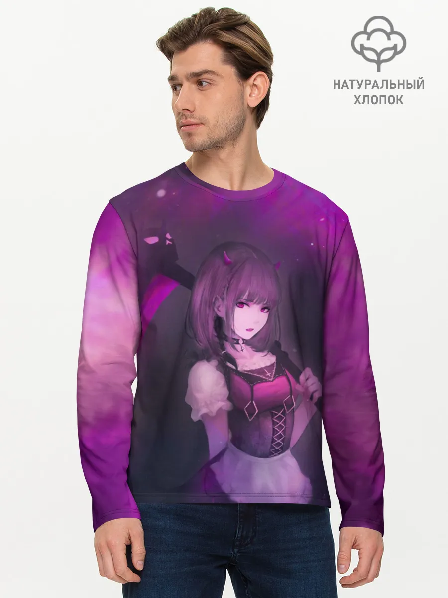 Мужской лонгслив базовый / Anime girl demon