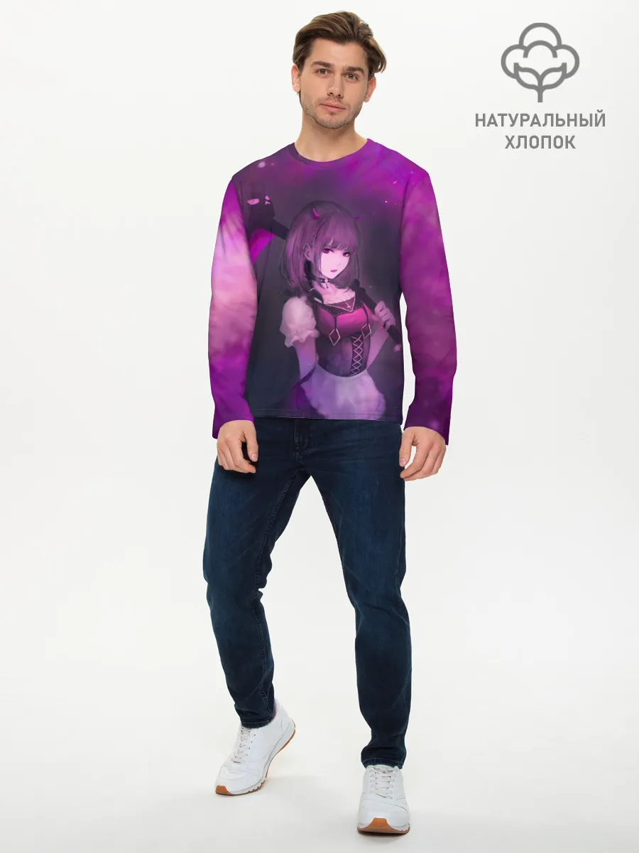 Мужской лонгслив базовый / Anime girl demon