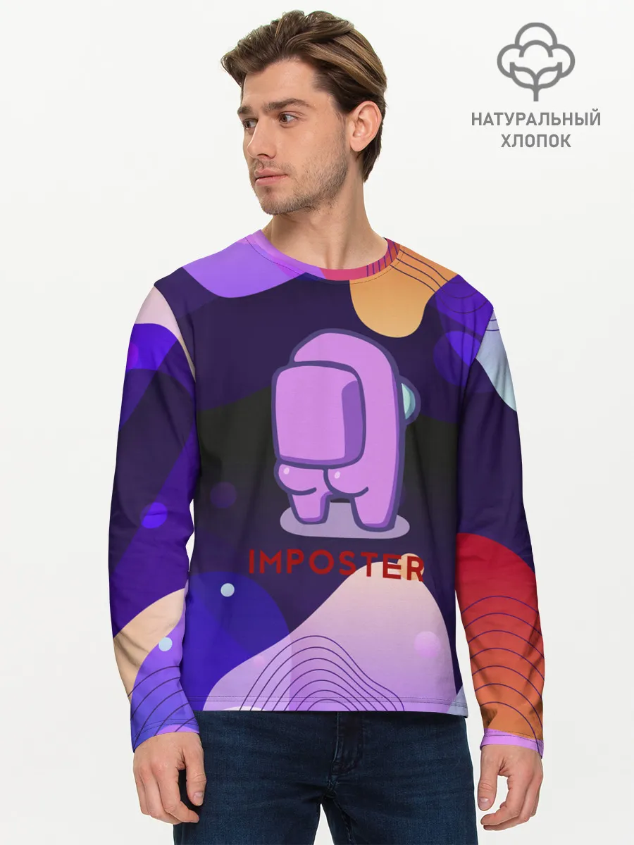 Мужской лонгслив базовый / AMONG US / IMPOSTOR.