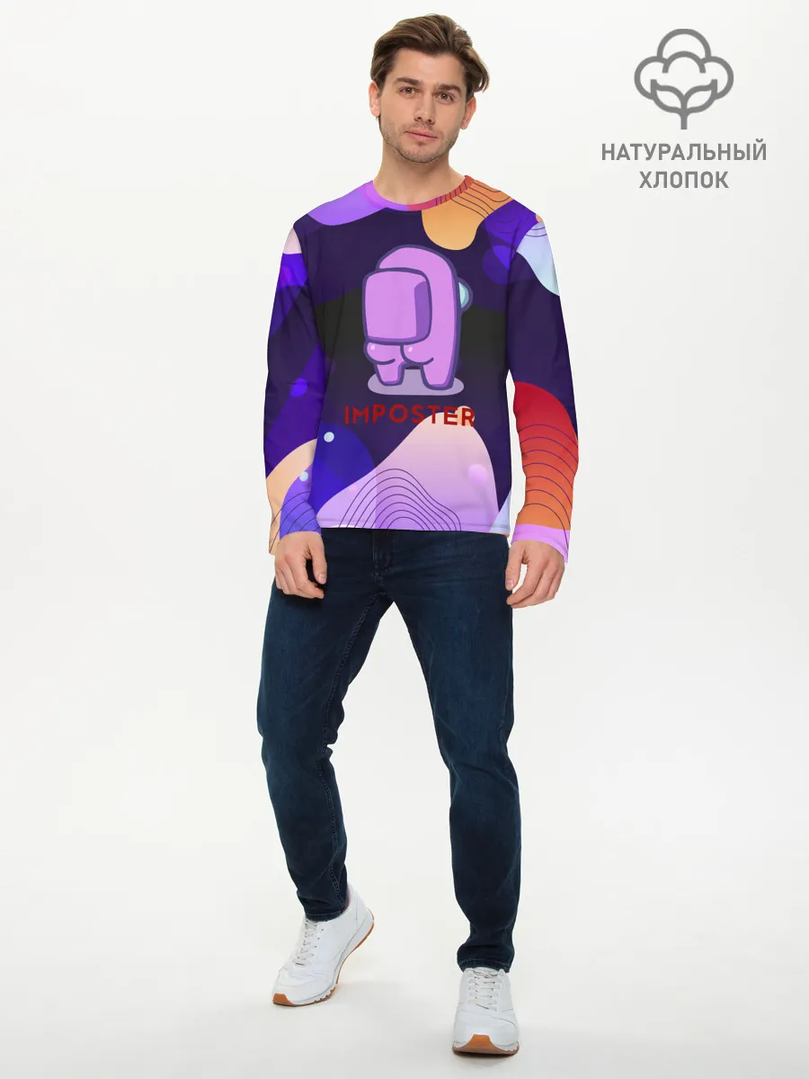 Мужской лонгслив базовый / AMONG US / IMPOSTOR.