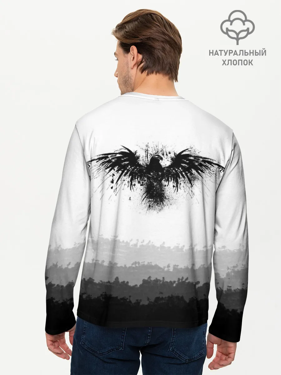 Мужской лонгслив базовый / ЧЁРНЫЙ ВОРОН