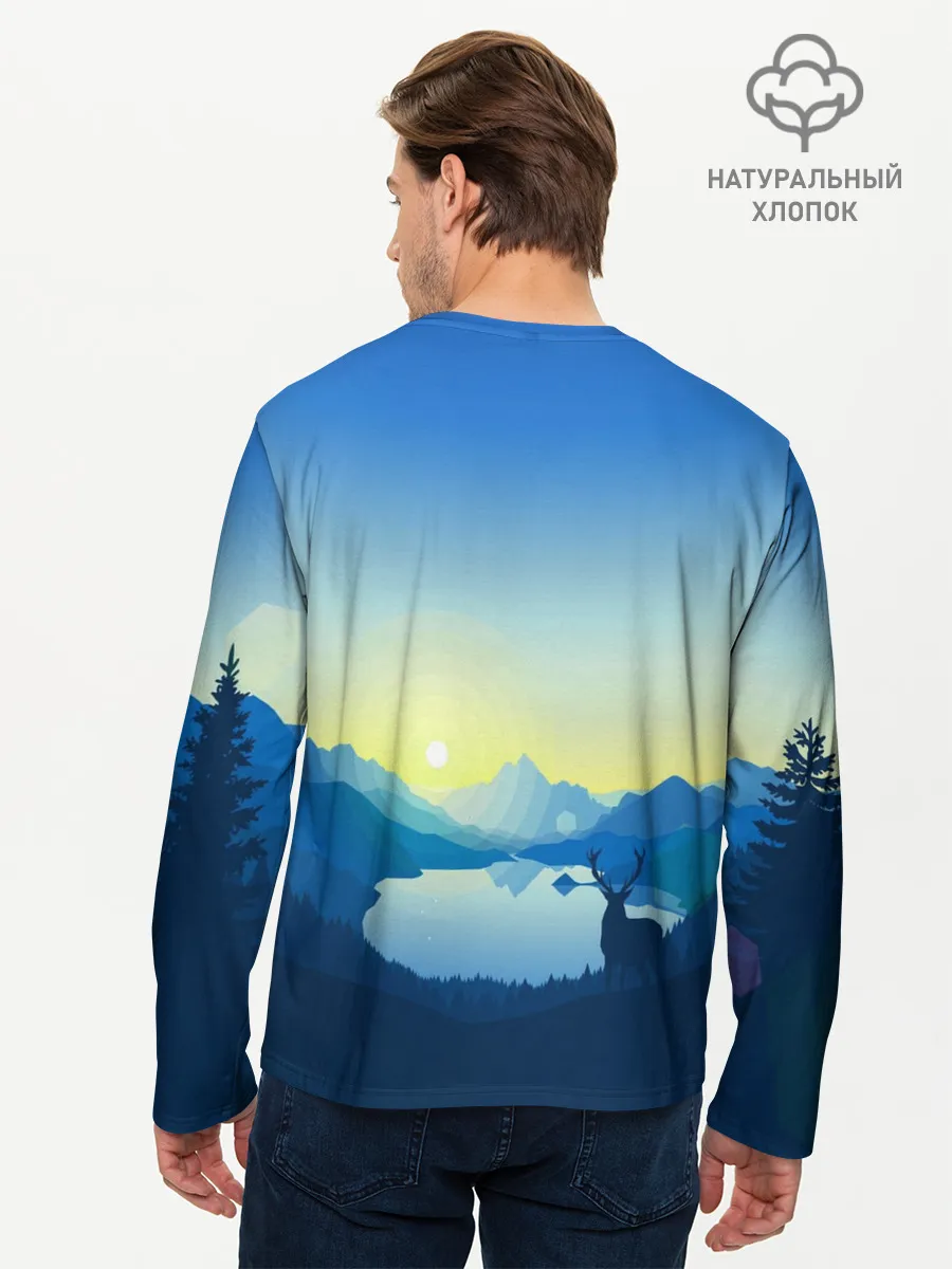 Мужской лонгслив базовый / NATURE