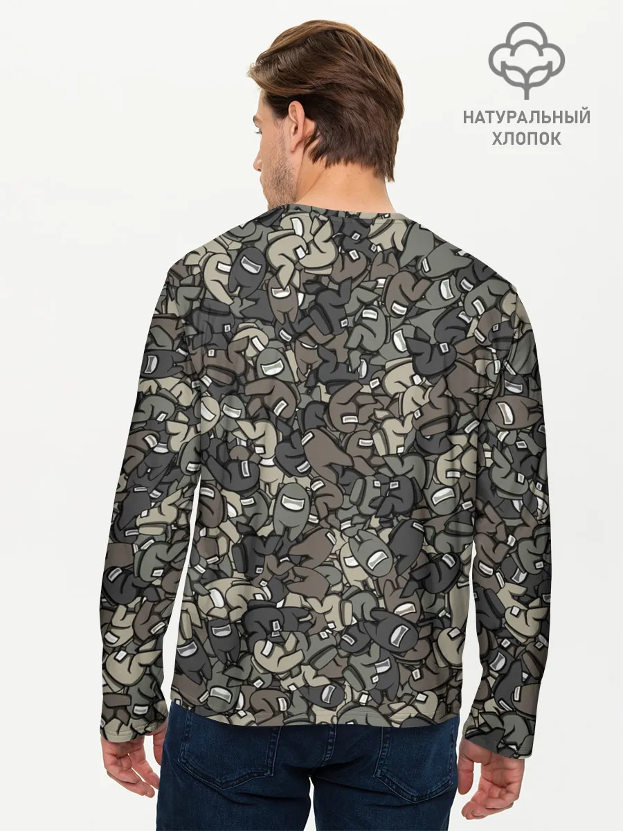 Мужской лонгслив базовый / Камуфляж Амонг Ас