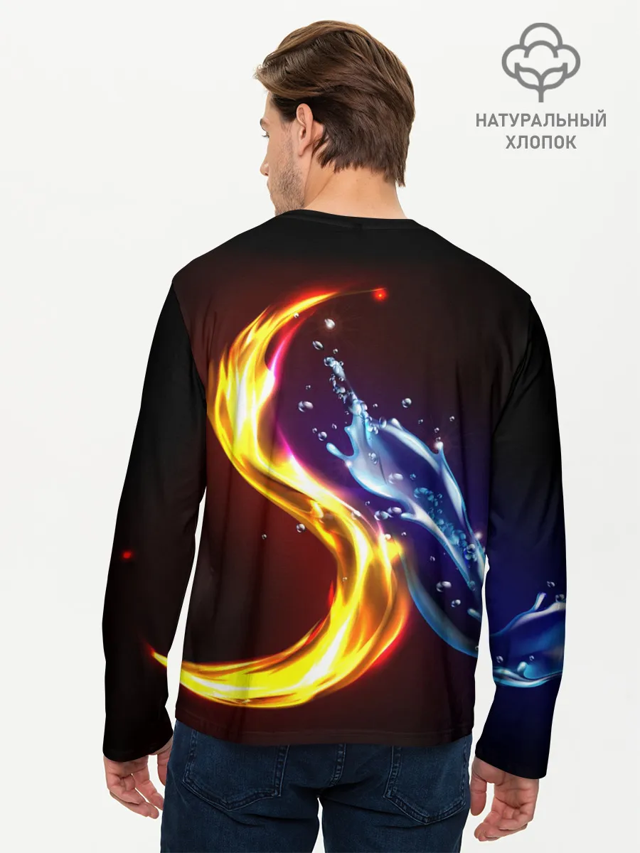 Мужской лонгслив базовый / ОГОНЬ И ВОДА
