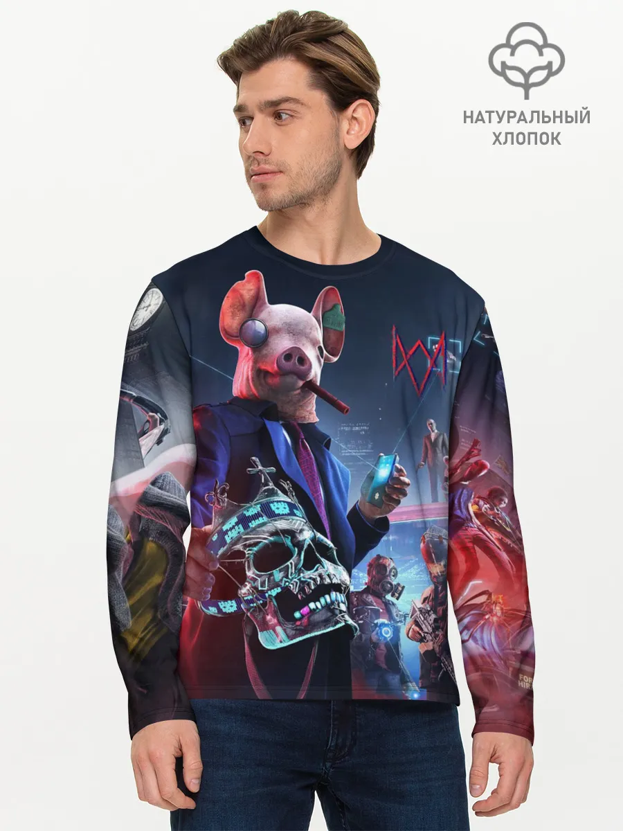 Мужской лонгслив базовый / Watch Dogs | Legion