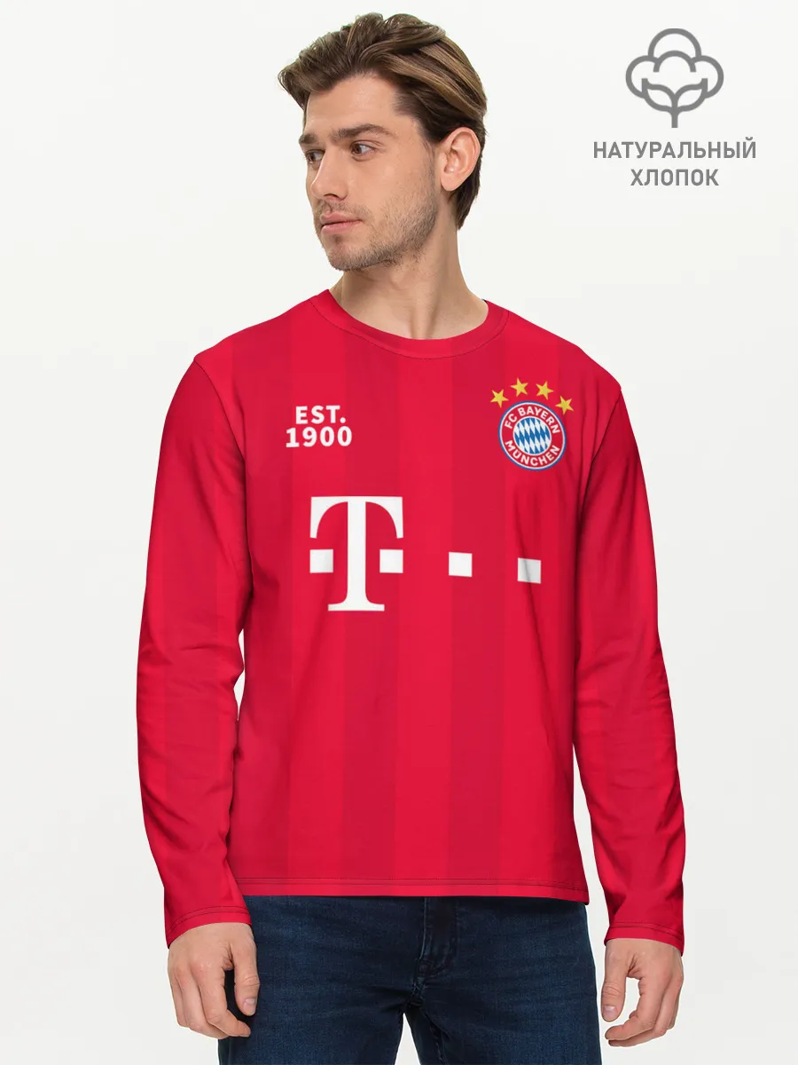 Мужской лонгслив базовый / BAYERN 20/21 - ДОМАШНЯЯ