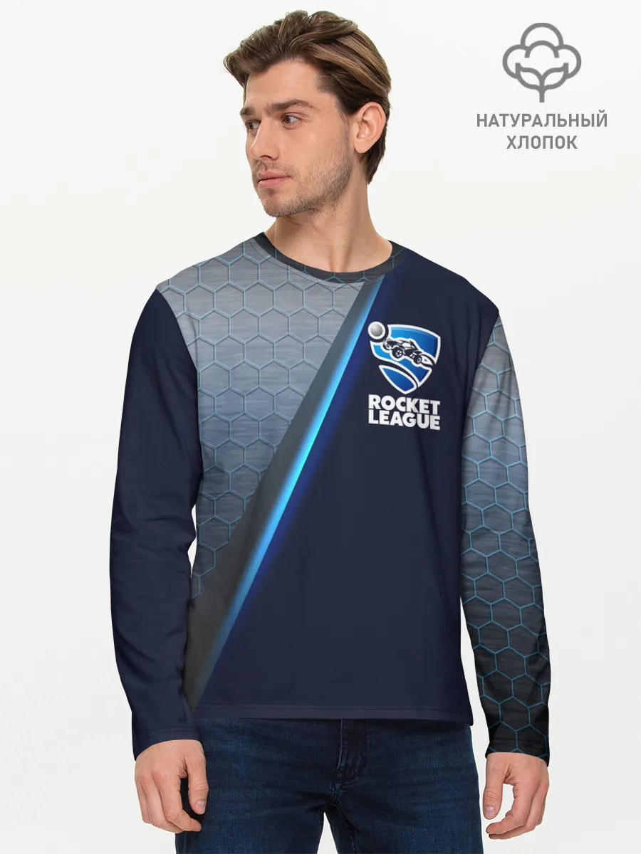 Мужской лонгслив базовый / ROCKET LEAGUE.
