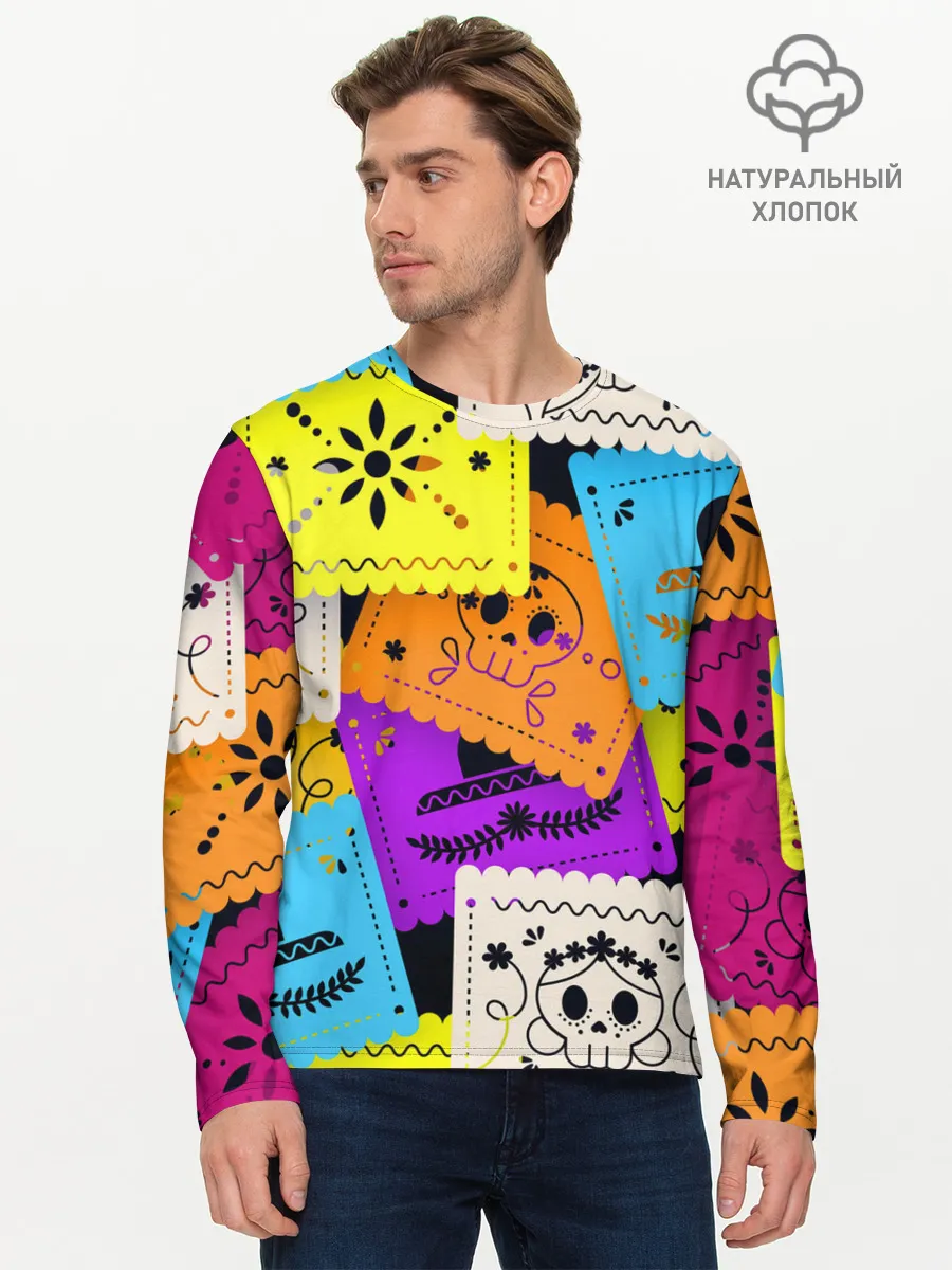 Мужской лонгслив базовый / Color pattern