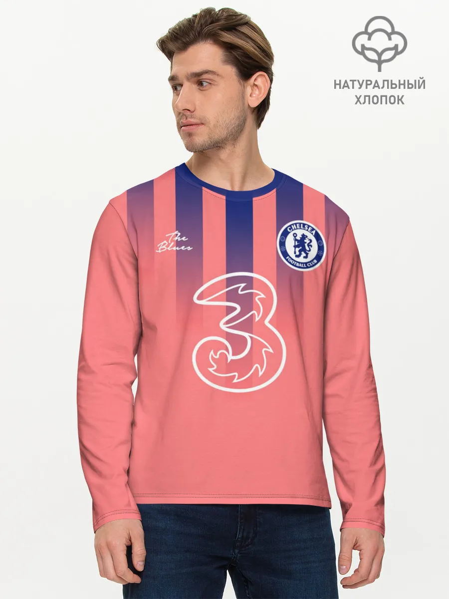Мужской лонгслив базовый / CHELSEA резервная сезон 20/21