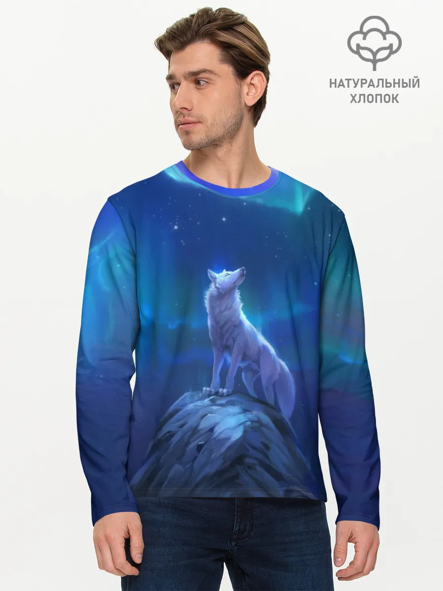Мужской лонгслив базовый / Одинокий Волк