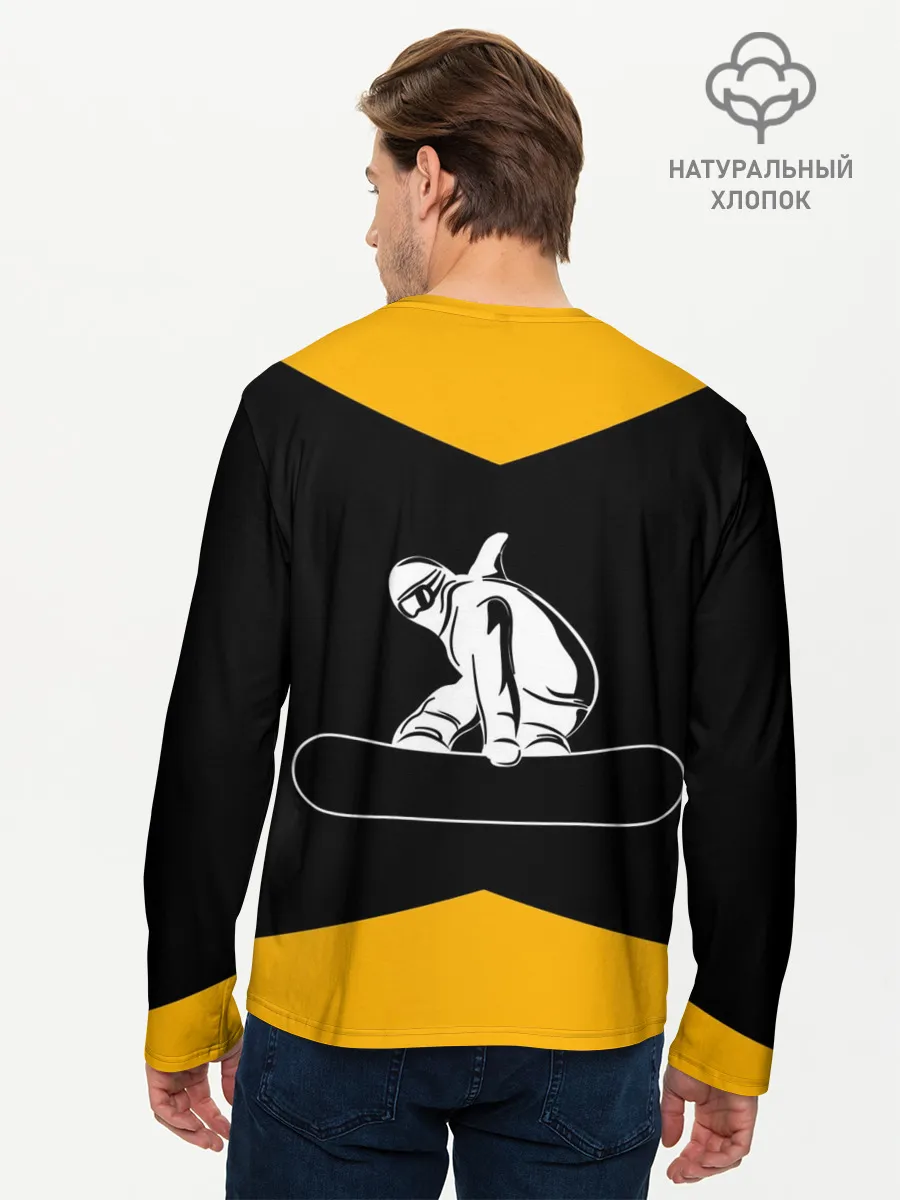Мужской лонгслив базовый / Сноубордист
