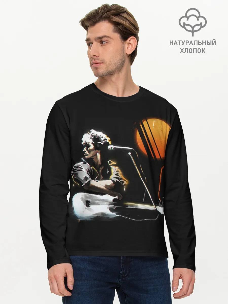 Мужской лонгслив базовый / Виктор Цой.