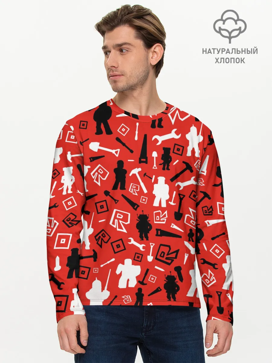 Мужской лонгслив базовый / ROBLOX