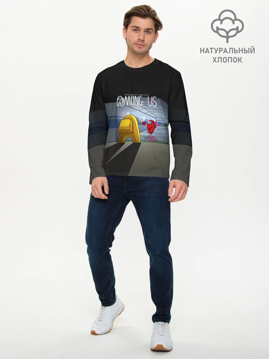 Мужской лонгслив базовый / Among Us | in the tunnel