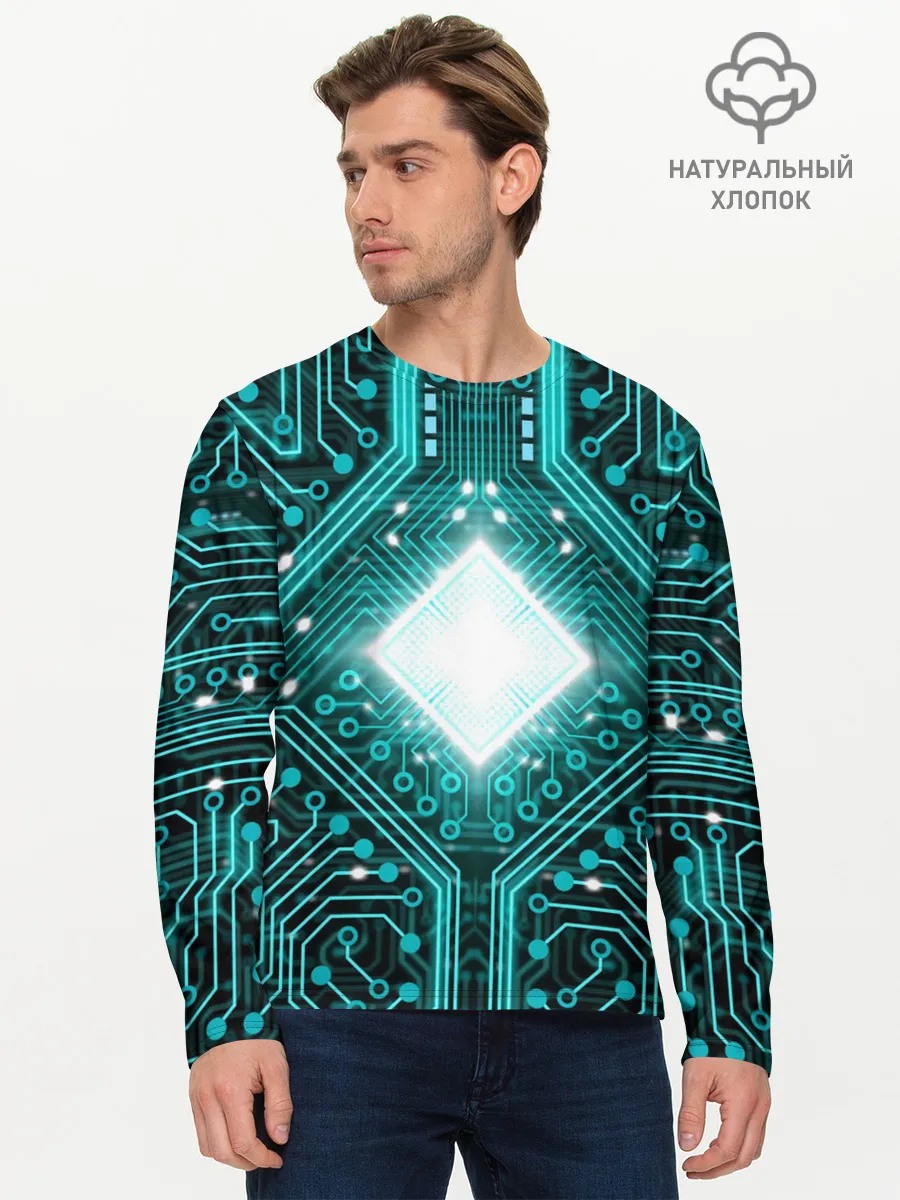 Мужской лонгслив базовый / Схема