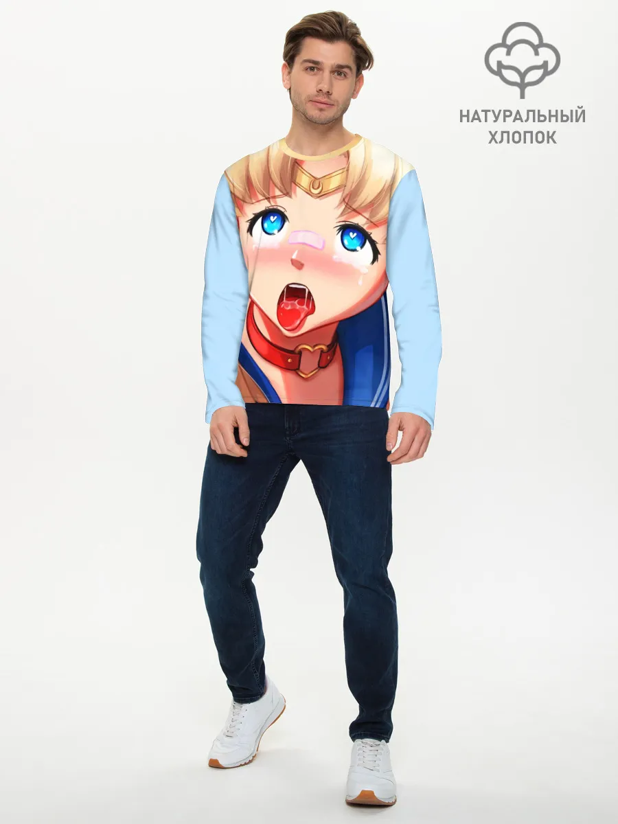Мужской лонгслив базовый / SAILOR MOON AHEGAO