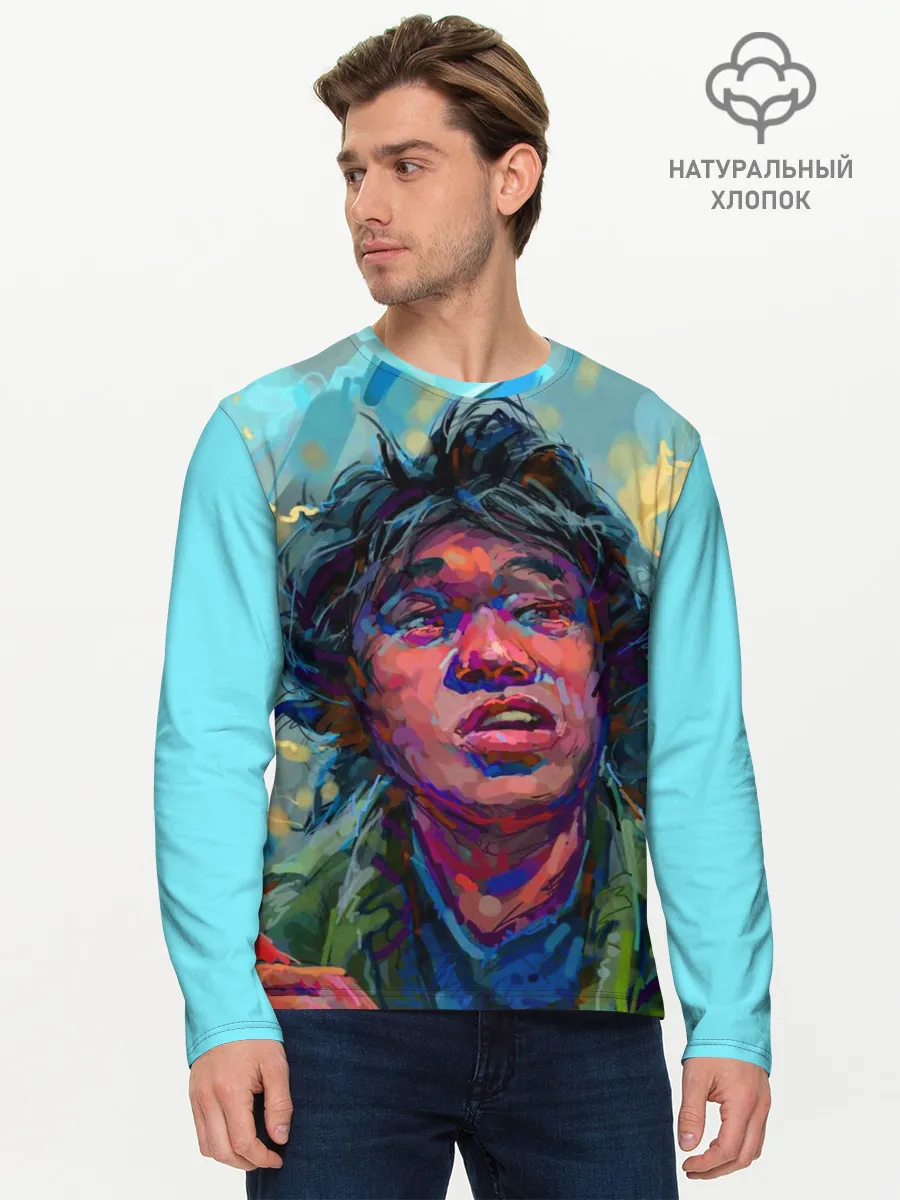 Мужской лонгслив базовый / Цой