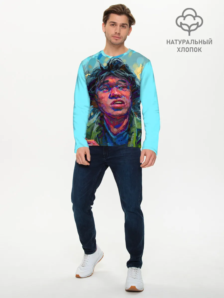 Мужской лонгслив базовый / Цой